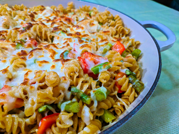 Chicken, Asparagus, and Red Pepper Pasta