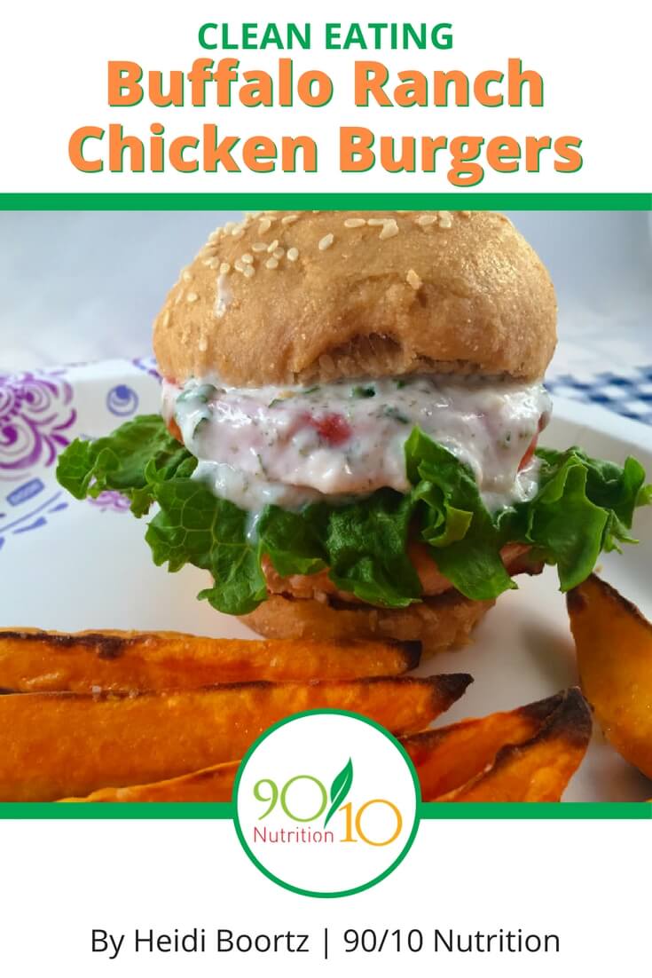 Buffalo-Ranch Chicken Burgers