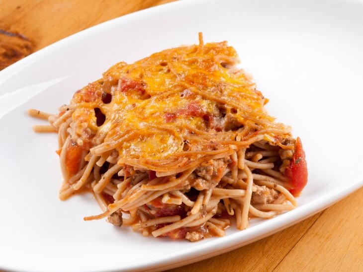 healthy baked spaghetti