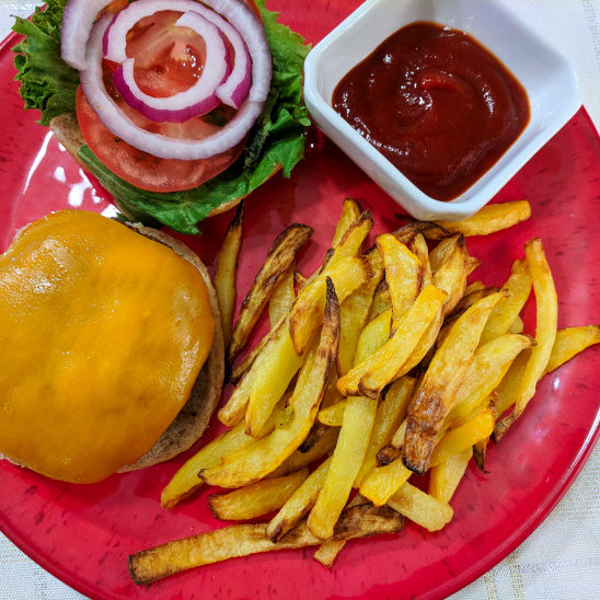 Cheeseburgers and Rutabaga Fries