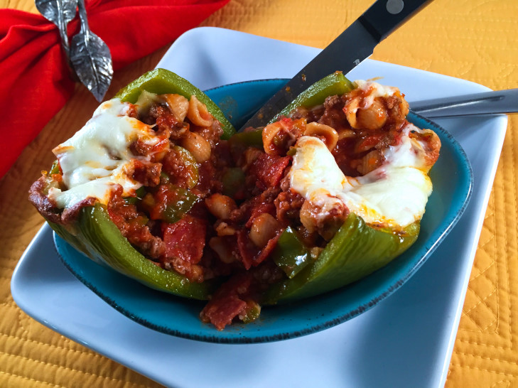 Pizza-Stuffed Peppers