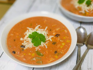 creamy chicken taco soup