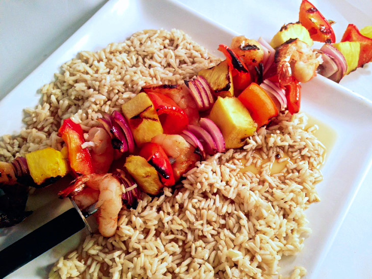 Polynesian Shrimp Skewers