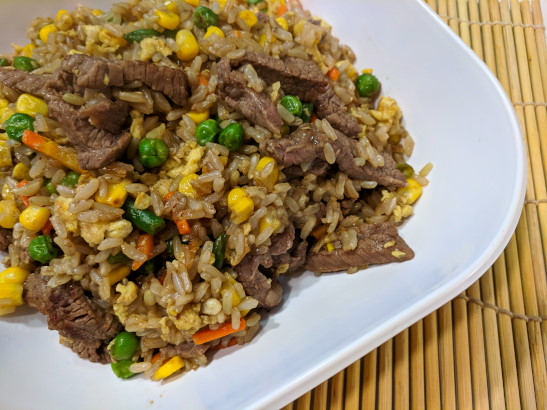 healthy steak fried rice