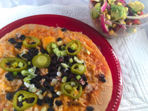 Chicken and Black Bean Pizzas