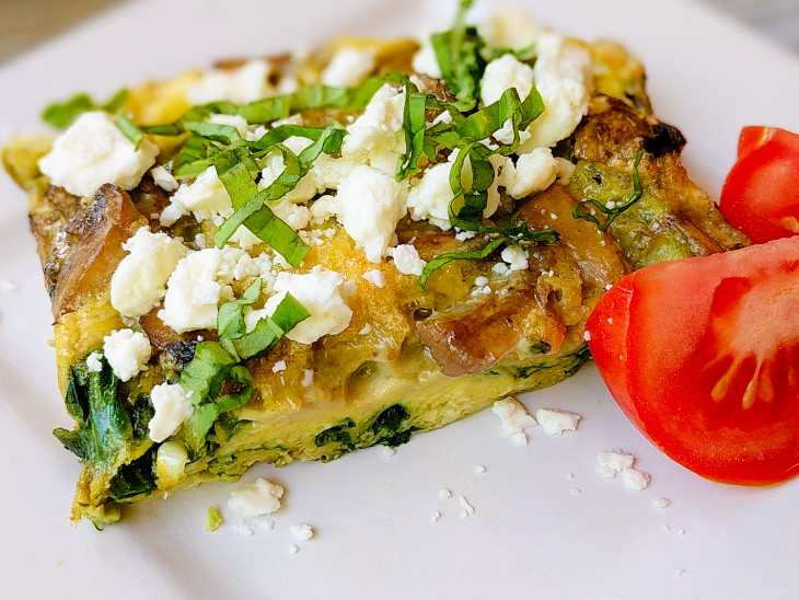 Spinach and Mushroom Egg Bake