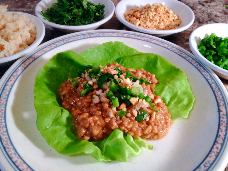 asian chicken lettuce wraps