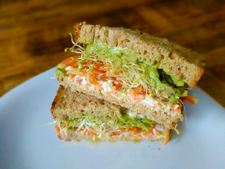 Greek Yogurt Veggie Sandwich