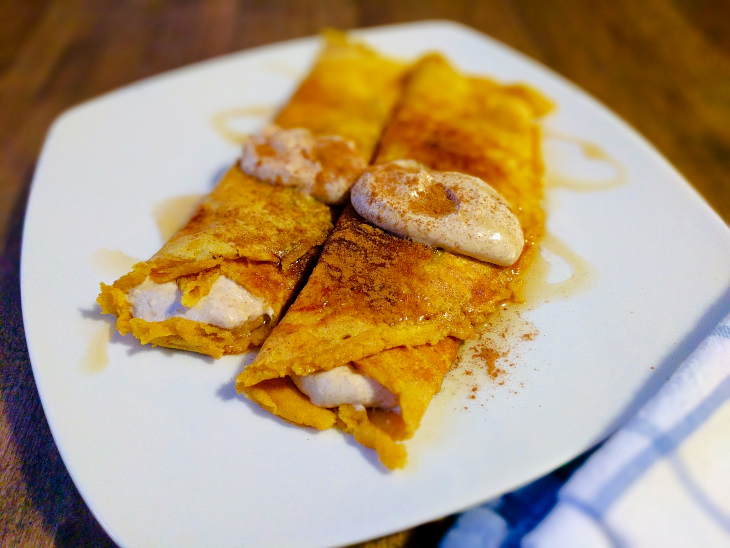 Healthy Pumpkin Crepes