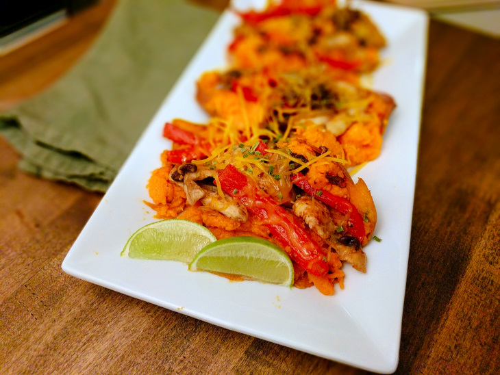 Fajita-Stuffed Sweet Potatoes