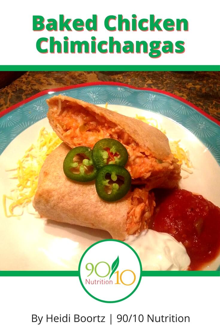 Baked Chicken Chimichangas