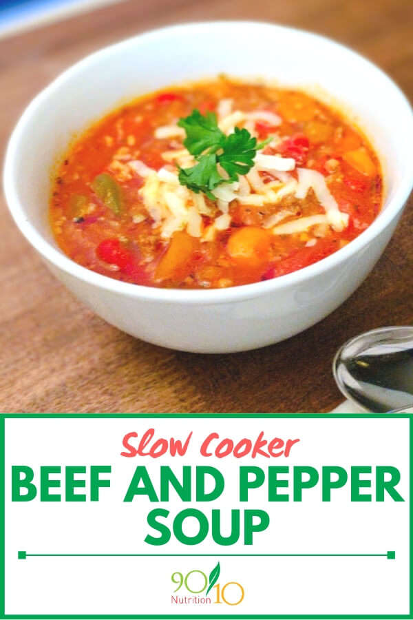 slow cooker beef and pepper soup
