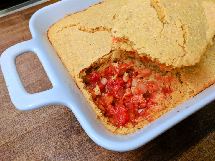 Maple Baked Bean Cornbread Casserole