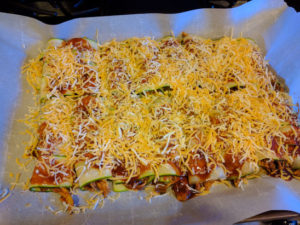 Keto Zucchini Chicken Enchiladas