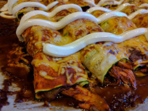 Keto Zucchini Chicken Enchiladas