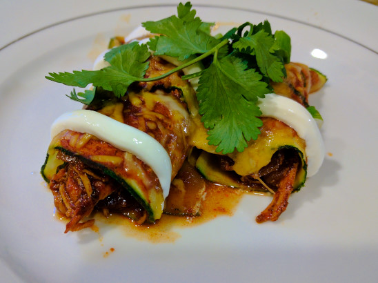 Keto Zucchini Chicken Enchiladas