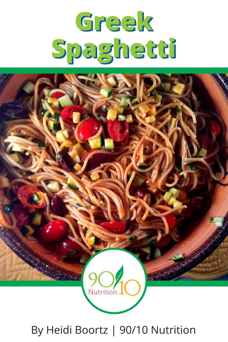 Healthy Greek Spaghetti