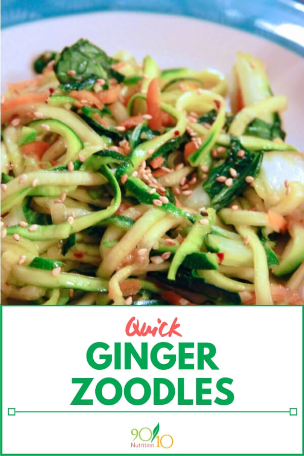 Quick ginger zoodles