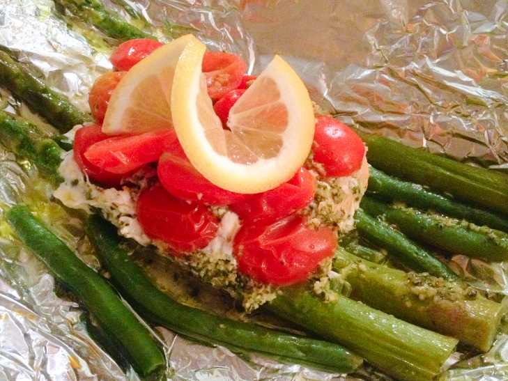 Pesto Salmon Packets