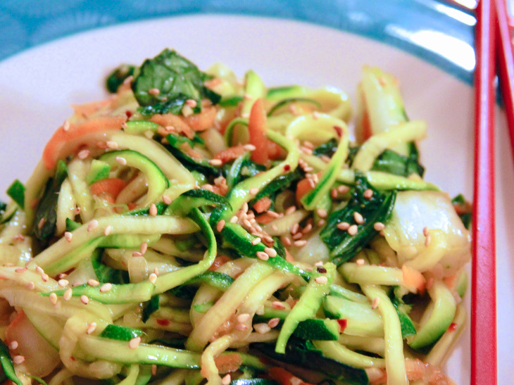 quick ginger zoodles