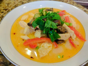 healthy thai coconut curry soup
