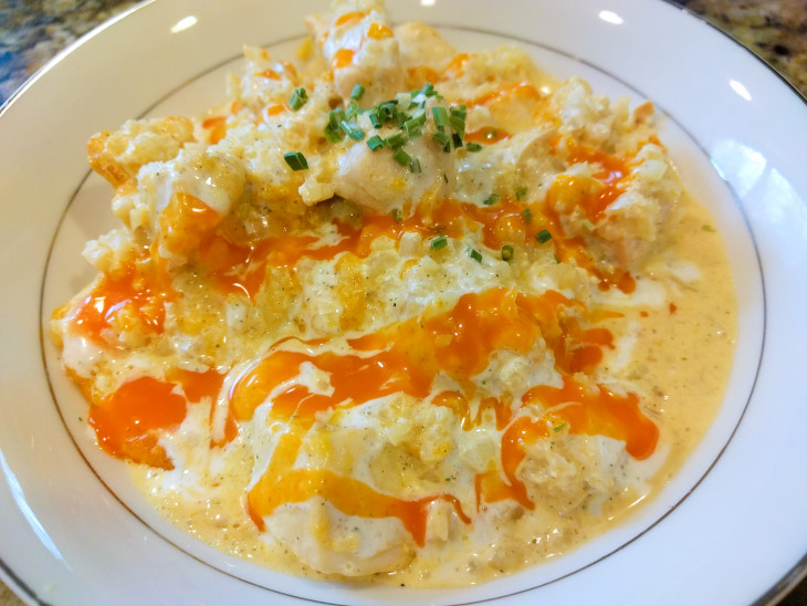 Buffalo Ranch Chicken Casserole