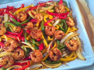 Sheet Pan Shrimp Fajitas