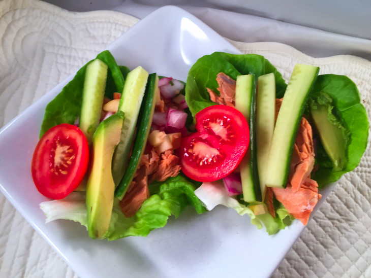 Salmon Lettuce Wraps