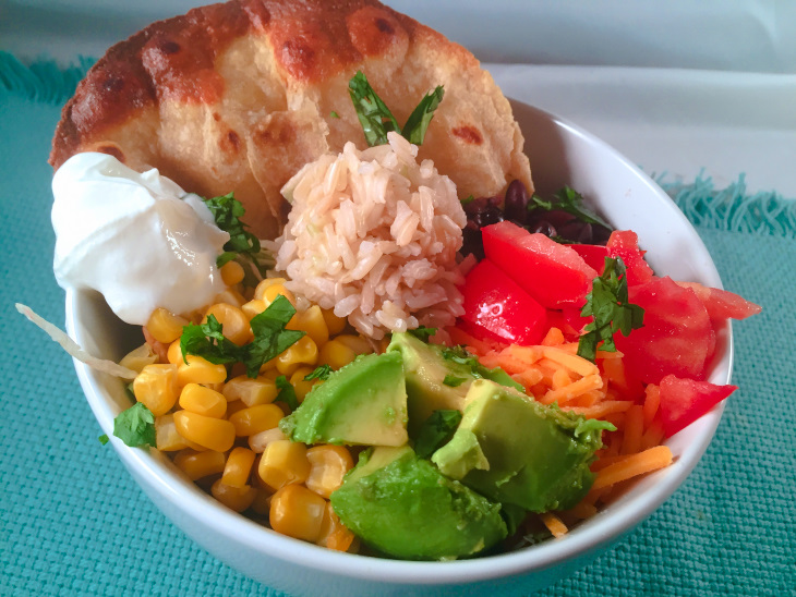 healthy taco rice bowls