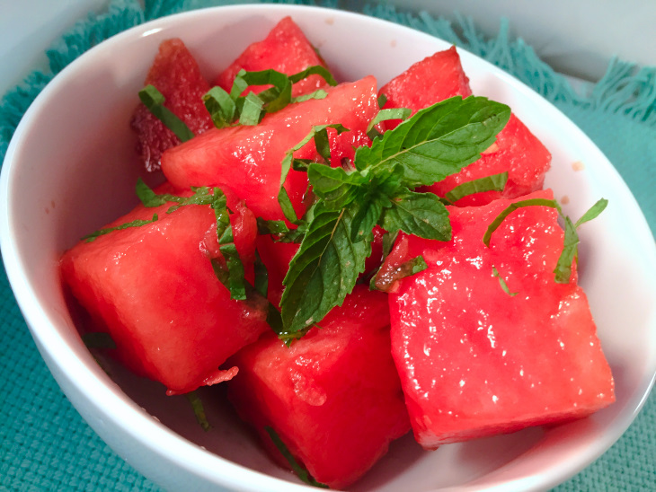 watermelon mint salad