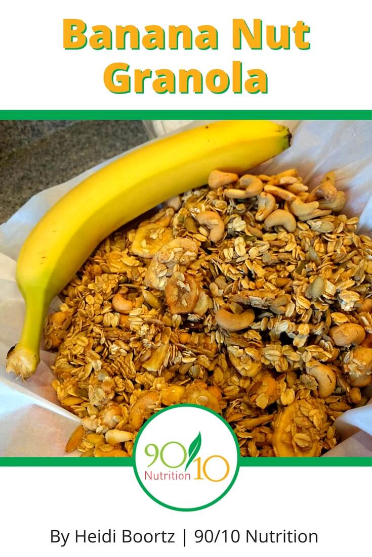 healthy banana nut granola