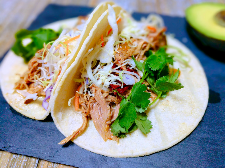 pulled pork adobo tacos