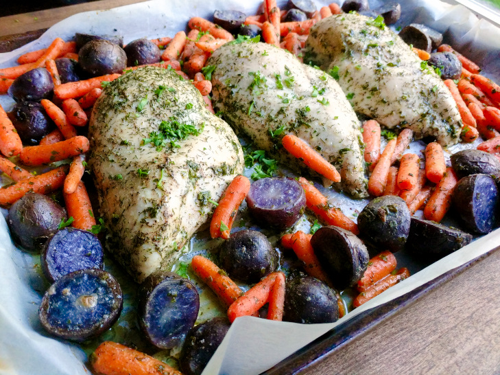 Sheet Pan Garlic Ranch Chicken and Vegetables