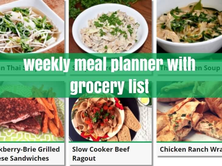 Weekly Meal Planner with Grocery List