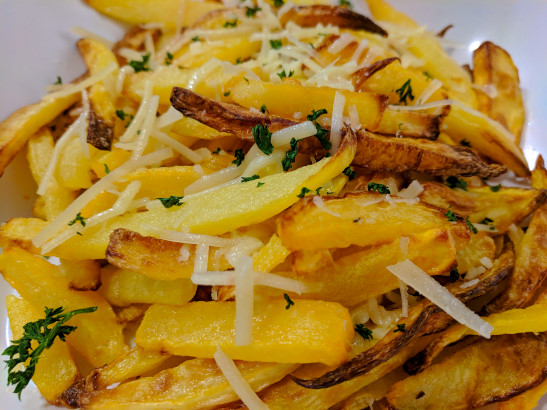 Air Fryer Parmesan Rutabaga Fries