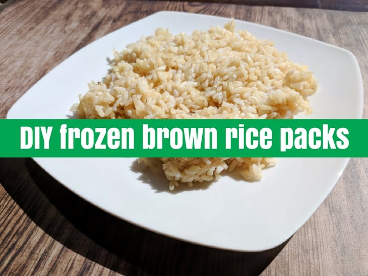 Make your own frozen brown rice packs