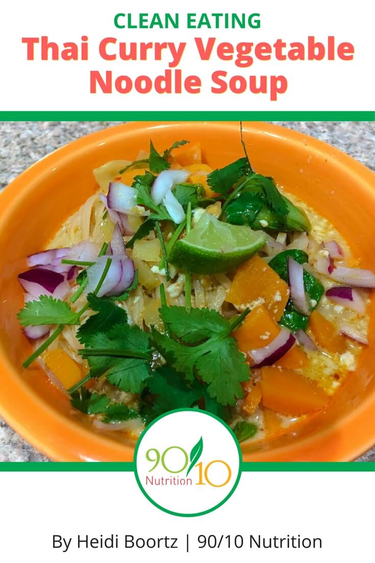 healthy Thai Curry Vegetable Noodle Soup