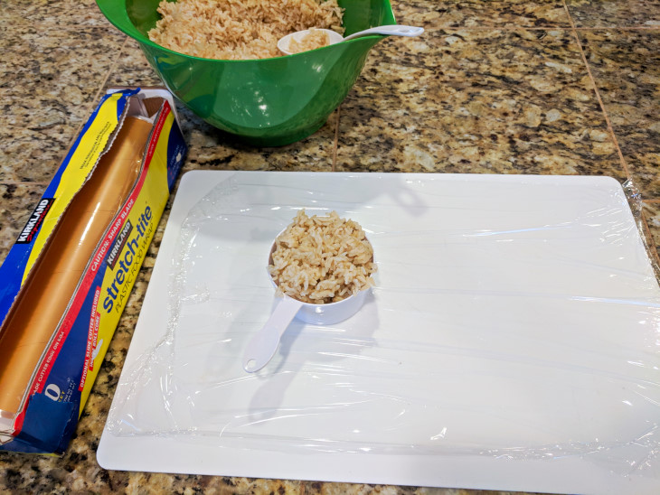 Make your own frozen brown rice packs