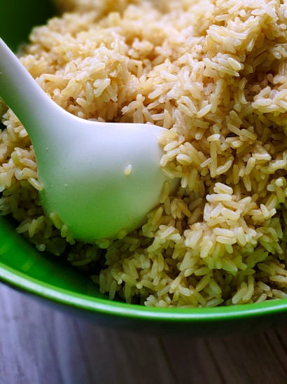 Make your own frozen brown rice packs