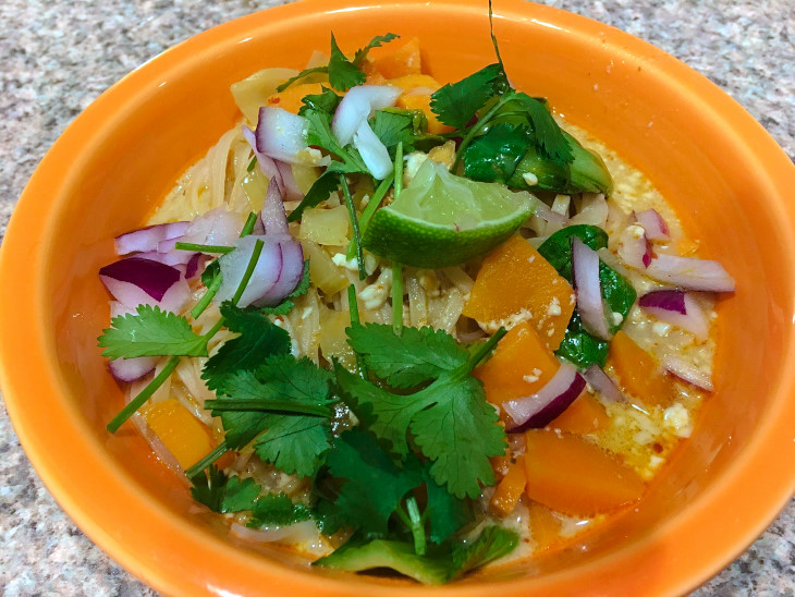 healthy Thai Curry Vegetable Noodle Soup