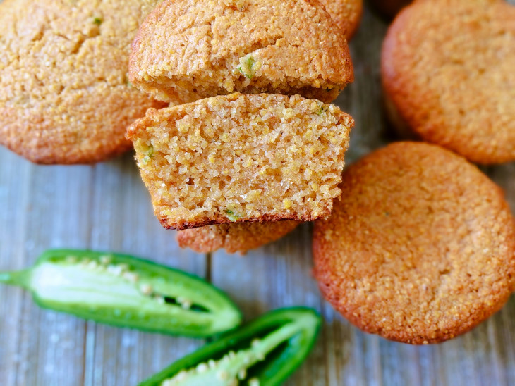 Whole Grain Jalapeño Corn Muffins