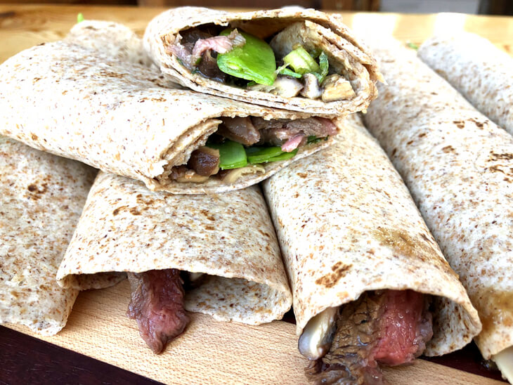 Healthy Teriyaki Steak Wraps