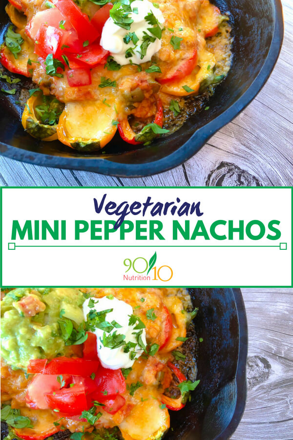 vegetarian mini pepper nachos