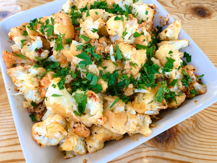 cheesy garlic cauliflower