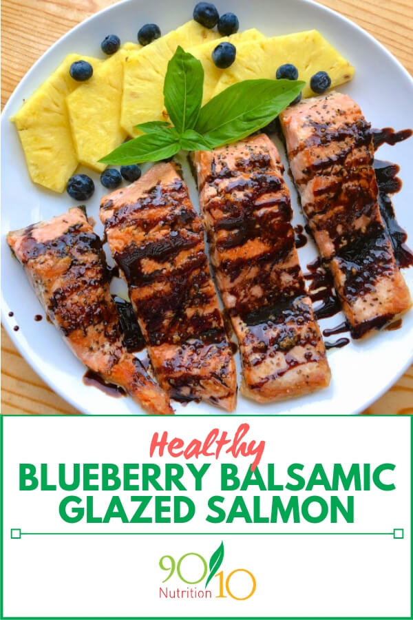 Blueberry Balsamic Glazed Salmon