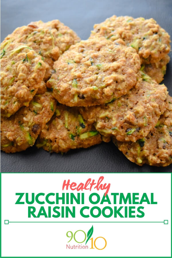 Zucchini Oatmeal Raisin Cookies