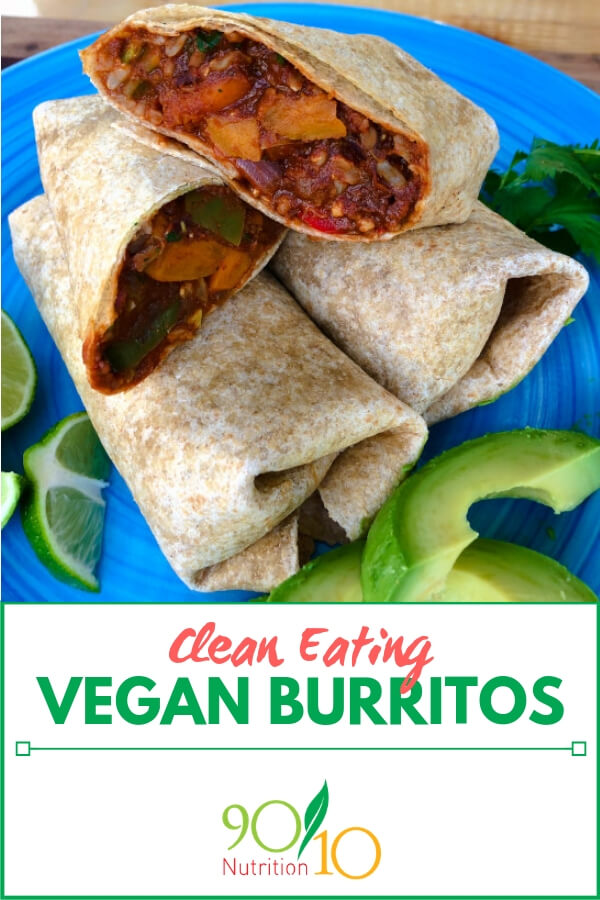 Clean Eating Vegan Burritos