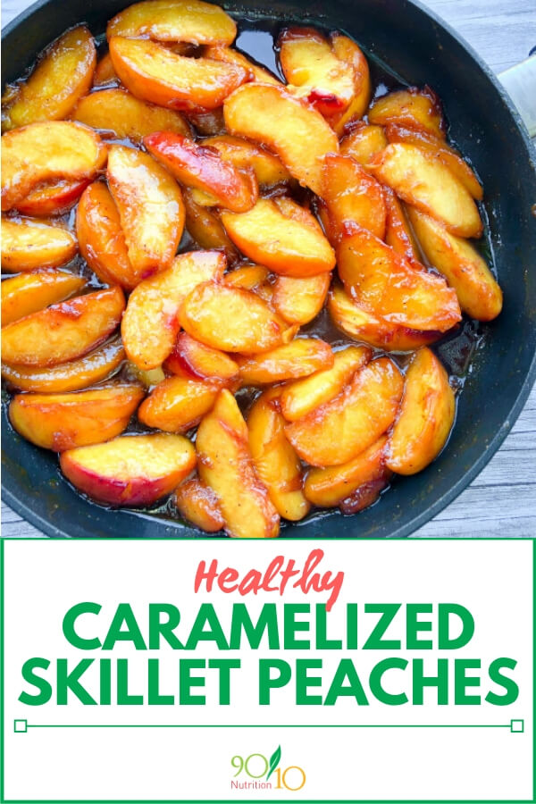 healthy caramelized skillet peaches