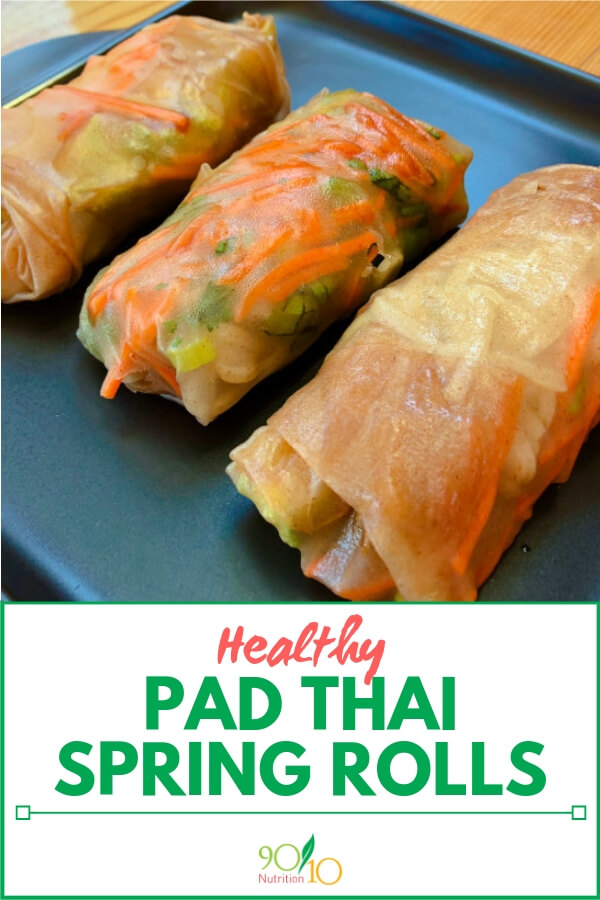 healthy pad thai spring rolls