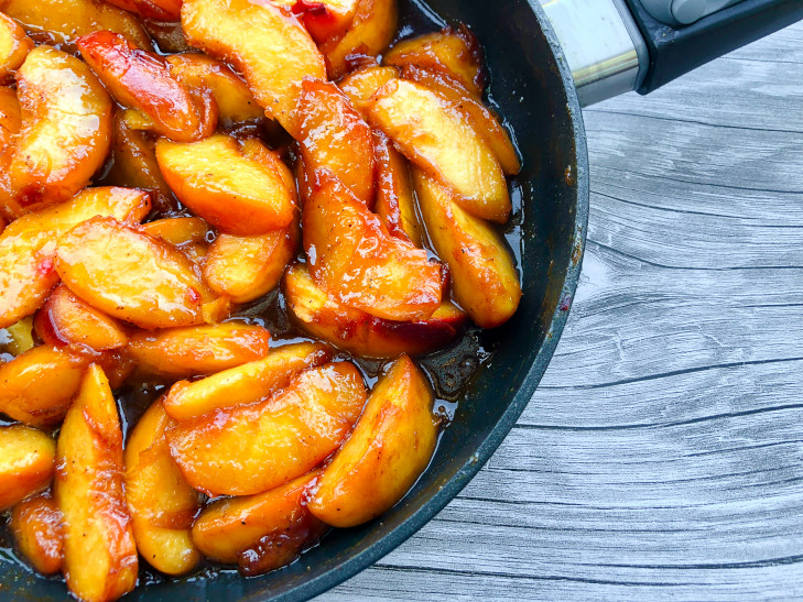 Caramelized Peaches - Gluten Free, Vegan Optional